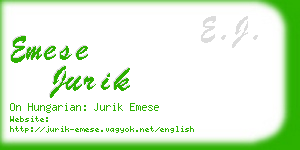 emese jurik business card